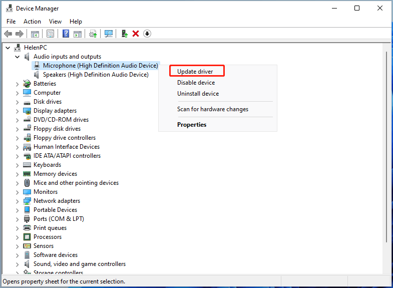 update audio driver Windows 11