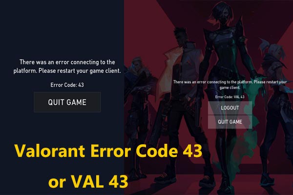 Valorant error code 43