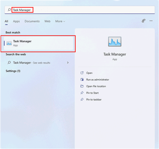 Open Task Manager Windows 11
