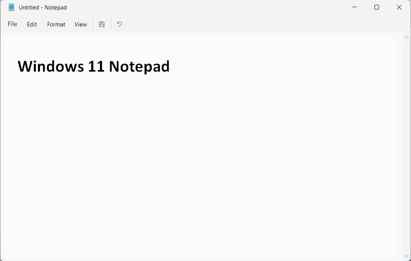Windows 11 Notepad new UI