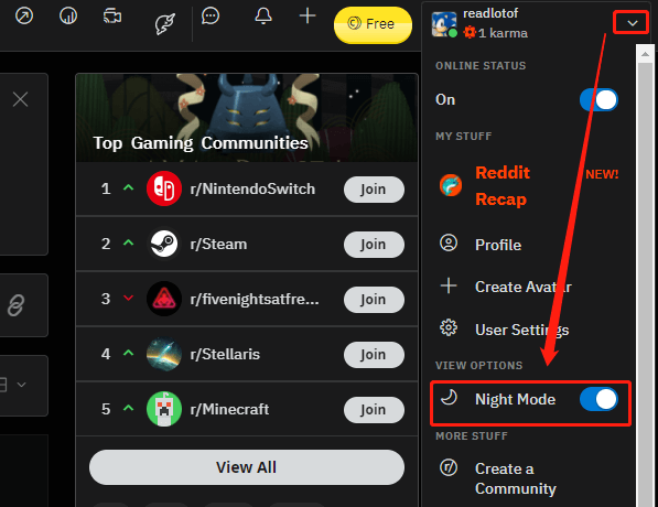 How to Turn on Reddit Dark Mode on New/Old Reddit & Mobile App