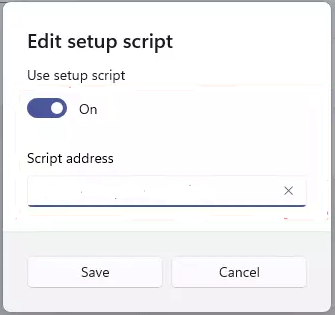 edit setup script