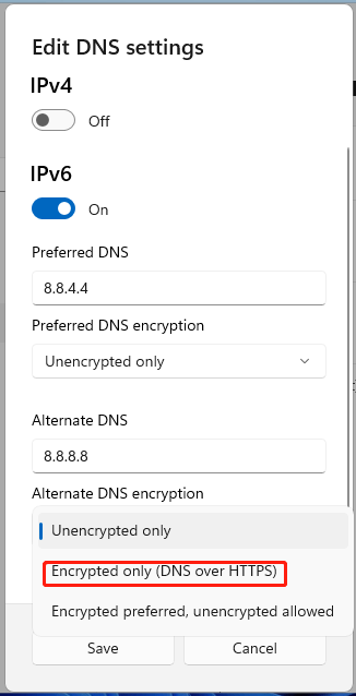 DNS encryption