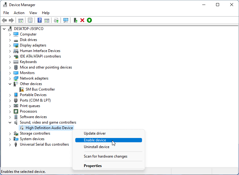 windows 10 no sound output devices found