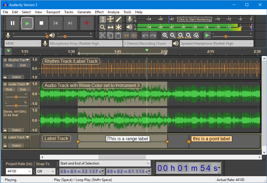Audacity sound editor