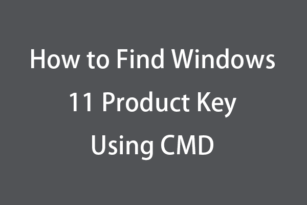 So finden Sie den Windows 11-Produktschlüssel mit CMD (Eingabeaufforderung)