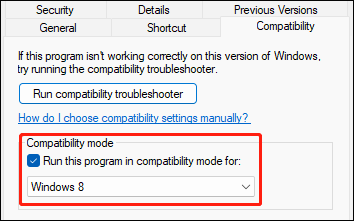 run Epson scanner in compatibility mode