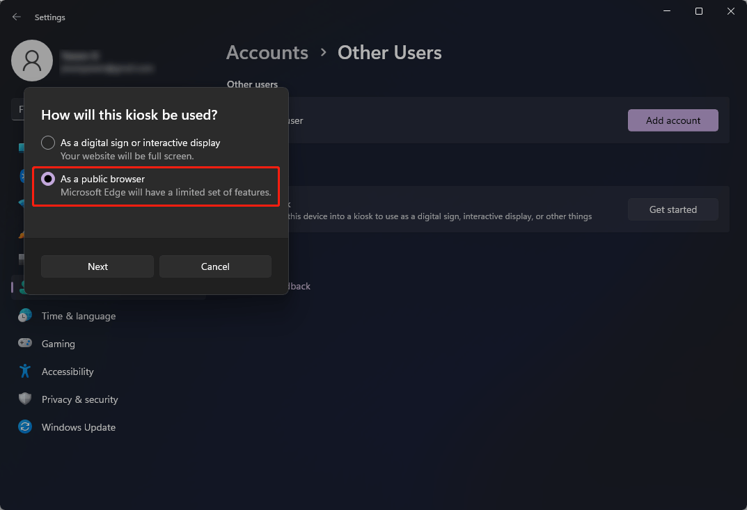 How to Enable/Disable/Customize Kiosk Mode on Windows 11? MiniTool