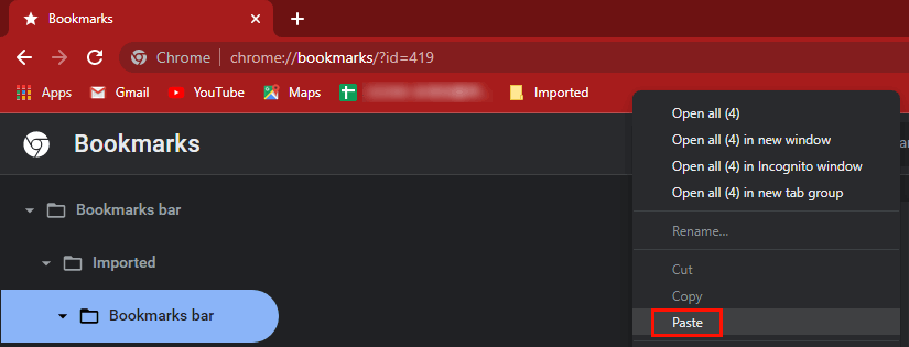 select Paste