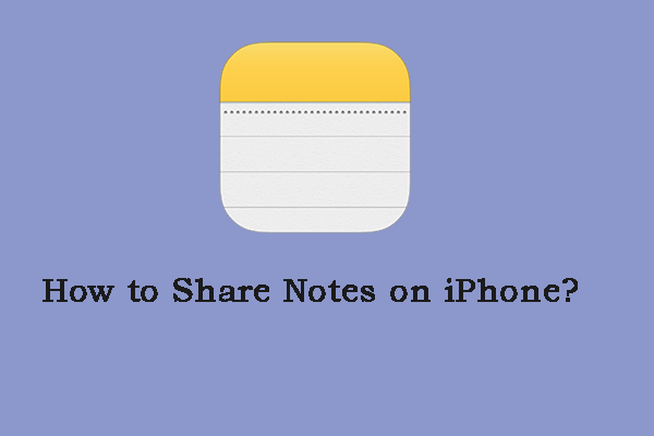 how to share notes on iPhone