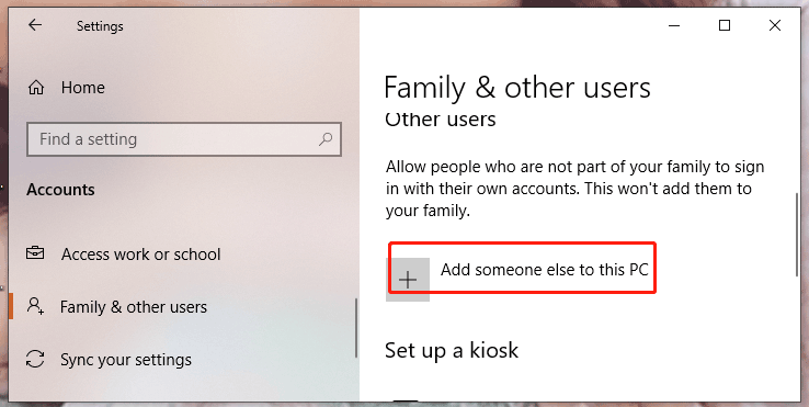 create a new account