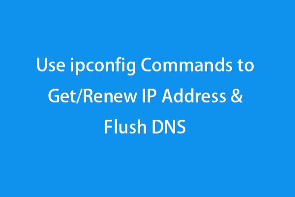 Use ipconfig Commands to Get/Renew IP Address & Flush DNS