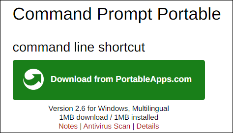click Download from PortableApps.com button