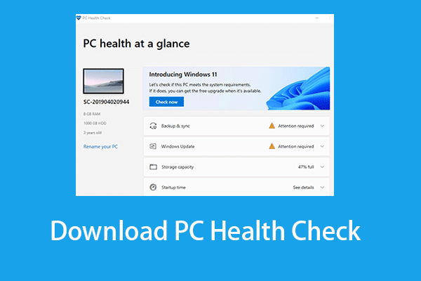 how to download pc health check