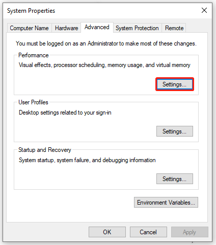 choose Settings…