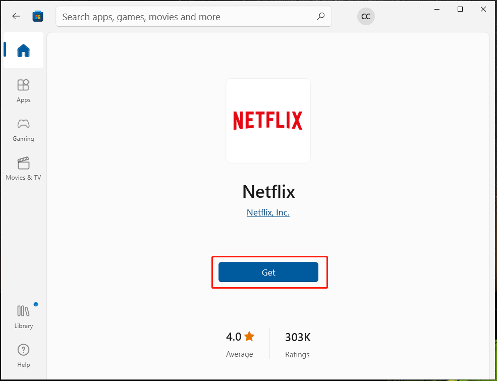 Netflix download Windows 