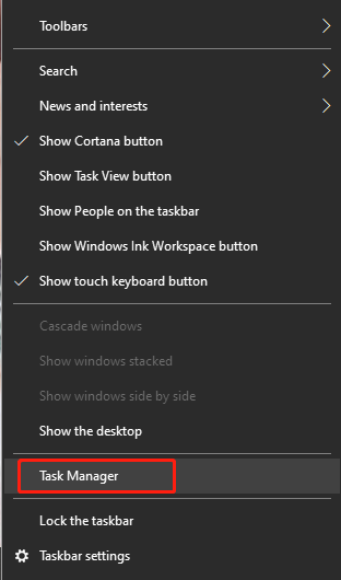 open Task Manager