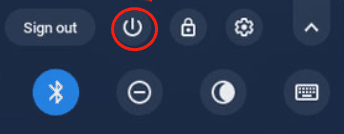 restart Chromebook via shut down