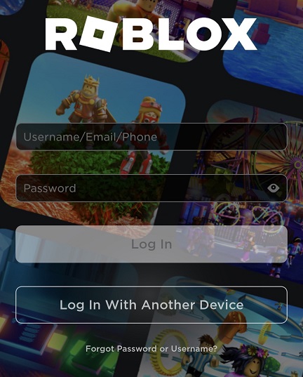 Roblox login on phone