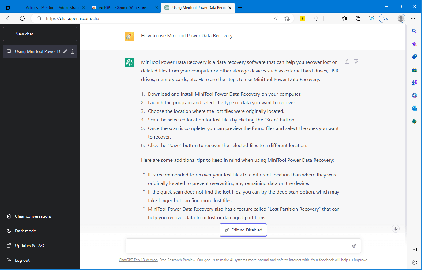 editGPT Extension: the AI Writing Assistant You Need - MiniTool