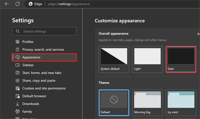 4 Ways To Fix Microsoft Edge Dark Mode Not Working Minitool