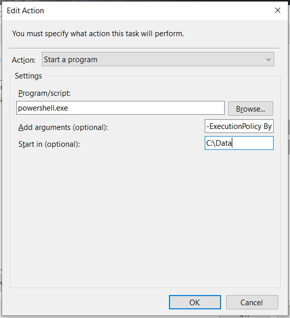 set execution policy for script