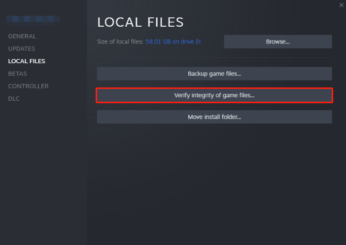 check the game integrity 
