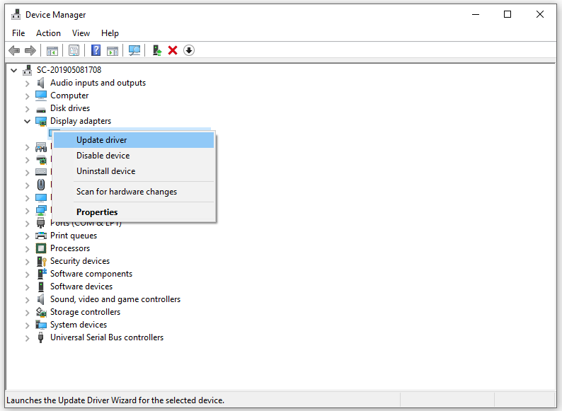hit Update driver