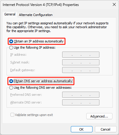 your computer was not assigned an address from the network (by the dhcp server) 0x79 disable static IP configurations