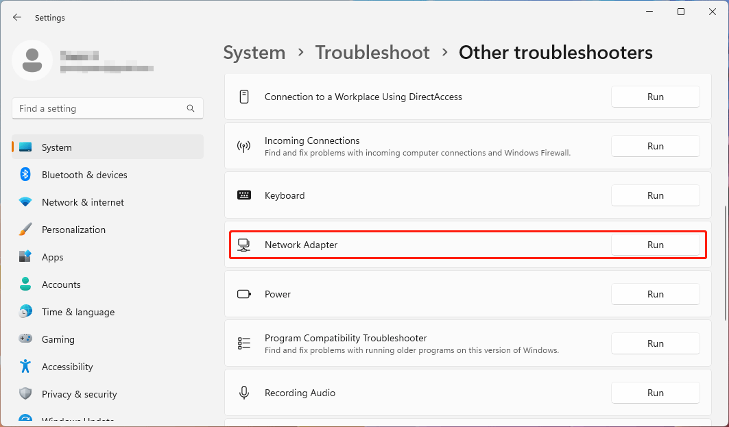 your computer was not assigned an address from the network (by the dhcp server) 0x79 run Network adapter troubeshooter