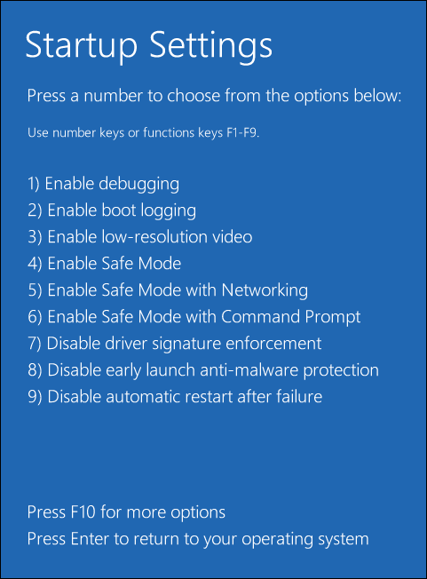 inicie o Windows 10 em modo de segurança