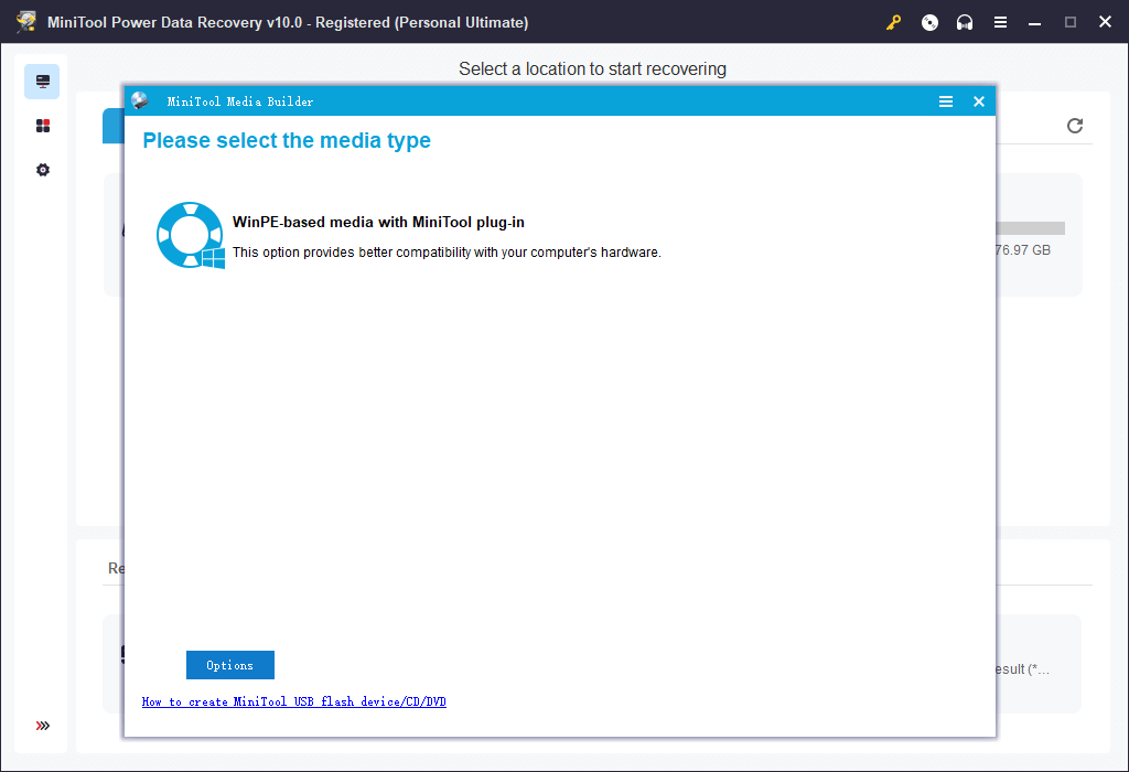 Clique em Bootable Media