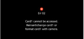 A câmera diz que o cartão não pode ser acessado