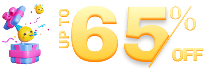 up to 65% off