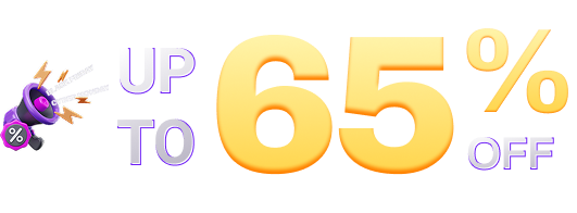 up to 65% off